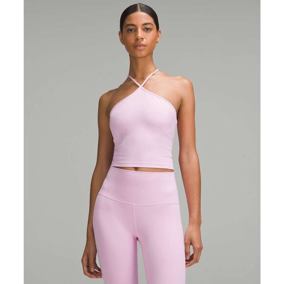 EUC Lululemon Align T-Strap Tank Top Vitapink Light Support Yoga Crop A/B Cup 2 - Picture 1 of 12